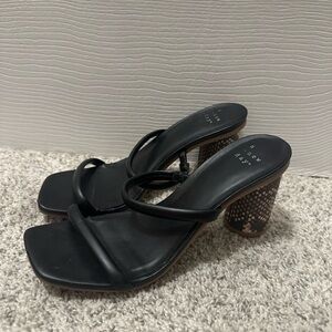 Black Strappy Heeled Sandals